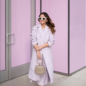 ASOS Lavender Pearl Soft Coat Sz 22 Lavender